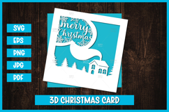12 Merry Christmas Greeting Paper Cut Card I Christmas Card Product Image 9