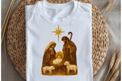 Oil painted Christmas Nativity png design for T-shirts Product Image 5