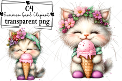 Whimsical Summer Girl Clipart Watercolor PNG Product Image 1