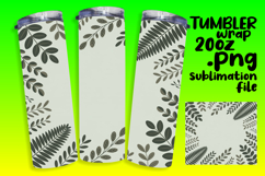 Sublimation Ready 20oz Tumbler , Flowers Product Image 1