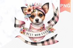 Best MOM Ever Sublimation - Mother&#039;s Day Clipart PNG Design Product Image 1