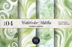 Watercolor Matcha Pattern, Green Wash Texture Product Image 1