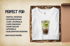 Chocolate Matcha Latte Clipart Bundle 4 PNG Product Image 2