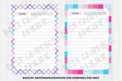 Printable Note Paper, Writing Papers Set, Notebook Pages Product Image 4