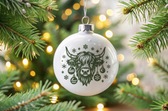 Christmas Highland Cow SVG Bundle | Festive Farm Animals Product Image 16