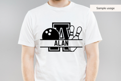 Bowling Monogram SVG Alphabet AZ | Split Letter Product Image 8