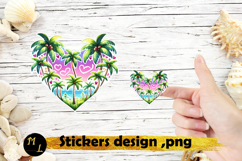 Beach stickers png , heart stickers, palm sticker Product Image 1