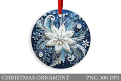 Embroidery Snowflake Christmas Ornament Sublimation Product Image 1