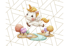Cute Dessert Unicorn PNG Clipart with Cupcakes &amp; Candies Product Image 4