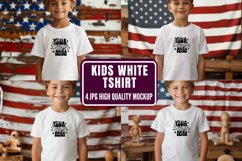4th of July Kids T-shirt Mockup, Kids Sweater Mockup Product Image 1