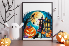 USA Halloween watercolor clipart Product Image 8