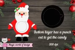 Santa Claus candy dome ornament svg, sweet holder design svg Product Image 5