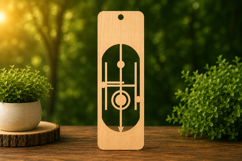 Personalized Letter H Wooden Bookmark with Modern Minimalist Product Image 1
