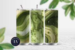 Spilled Matcha Texture, Green Abstract Liquid Digital Paper Product Image 2