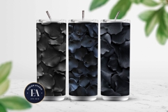 Black Rose Petals Pattern digital papers | Roses pattern Product Image 2