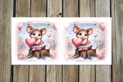 Cute valentine mouse | 4 love mug sublimation designs PLUS Product Image 4