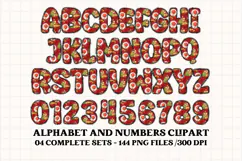 Christmas Alphabet png clipart, christmas letters doodle Product Image 2