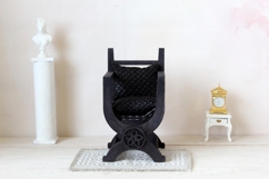Miniature Tudor chair digital file 1:6 castle furniture Product Image 8