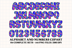 Unicorn Alphabet png clipart, unicorn letters doodle Product Image 2
