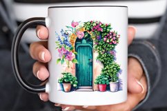 Flower Doors Watercolor PNG Clipart Product Image 2