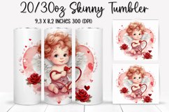 Valentine&#039;s Day Skinny Tumbler - Sublimation Tumbler Design Product Image 1
