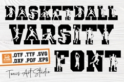 Basketball Varsity Font | Athletic Alphabet with Player Product Image 1
