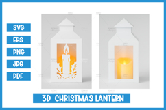 Christmas lantern SVG I Christmas paper cut SVG Product Image 1