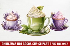 Christmas Hot Cocoa Cup Clipart Sublimation Product Image 1