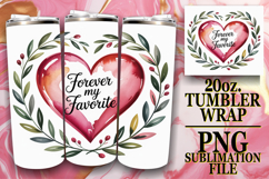 Whimsical nights 20oz tumbler wrap, Heart Quote Product Image 1