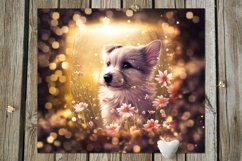 Magic Dogs &amp; flowers | 10 Skinny tumbler Sublimation designs Product Image 8