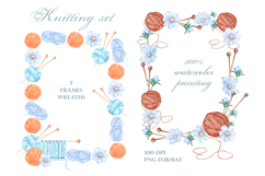 Knitting watercolor set. Crochet. Materials and tools. Product Image 8