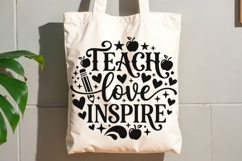 Teach Love Inspire Svg, Back To School Svg, Appreciation Svg Product Image 9