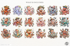 Whimsical Summer Octopus Clipart 18 PNG Product Image 4