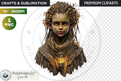 Fantasy Forest Spirit Clipart PNG, Enchanted Nature God Product Image 1