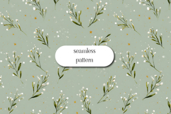 Christmas Tree Seamless Pattern with Golden Stars Product Image 1