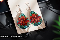 Stained Glass Christmas flowers Earring Design Product Image 1