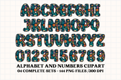 Vintage Boho Alphabet png clipart, boho letters doodle Product Image 2