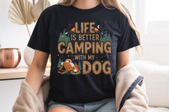 Camping with my Dog PNG, Vintage Retro Camper Sublimation Product Image 8