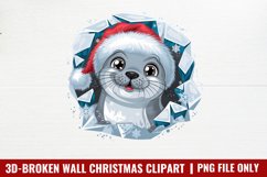3D Broken Wal Christmas Clipart PNG Product Image 1