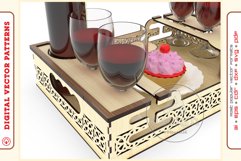 Wine Serving Tray - laser cutting file - Glowforge ready SVG Product Image 9