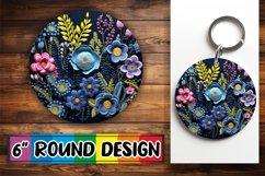 3D Floral Embroidery Ornament - Sublimation Product Image 1
