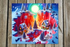 3d Christmas landscape | Skinny Tumbler Sublimation Designs Product Image 8