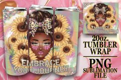 Blissful Moments 20oz tumbler wrap, Afro Woman Product Image 1