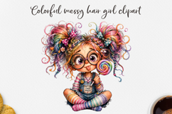 Colorful Messy Hair Girls Clipart Bundle PNG Product Image 17