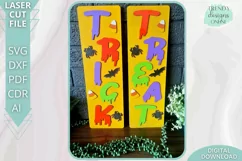 Trick or Treat Halloween DIY paint your own glowforge laser Product Image 2