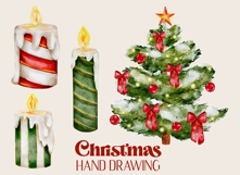Christmas clipart watercolor hand drawing 35 png file Product Image 2