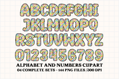 Whimsical Alphabet &amp; Numbers Clipart PNG 300 DPI Product Image 2