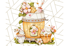Whimsical Cottagecore Kitchen Clipart, Retro Coral PNG Decor Product Image 4