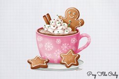 Pink Christmas Gingerbread sublimation Clipart PNG Product Image 1