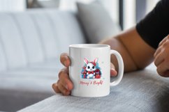 Christmas bunny Clipart, Merry &amp; Bright sublimation Product Image 2